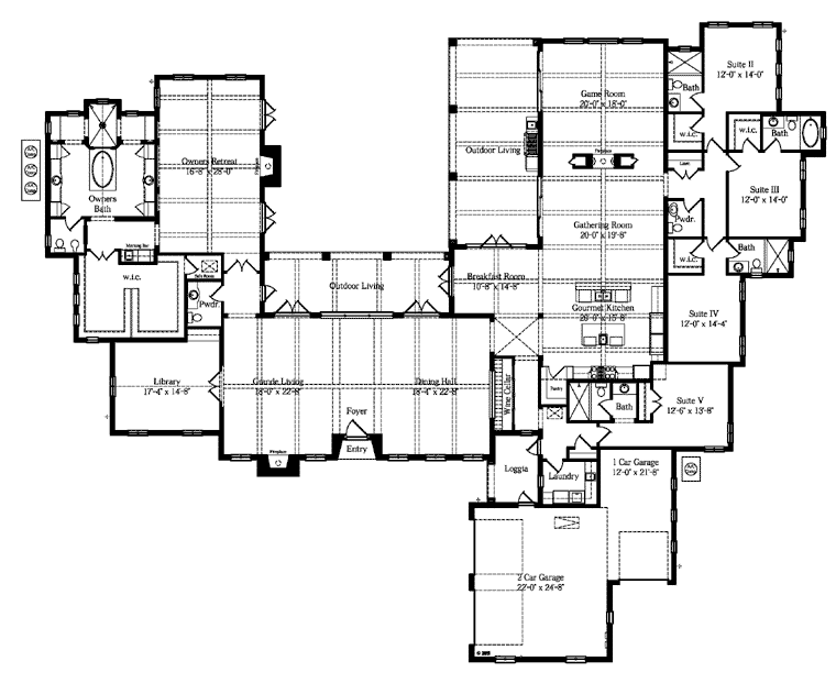 Tuscan Level One of Plan 74299