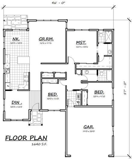 House Plan 74302 First Level Plan