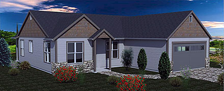 House Plan 74302 Elevation