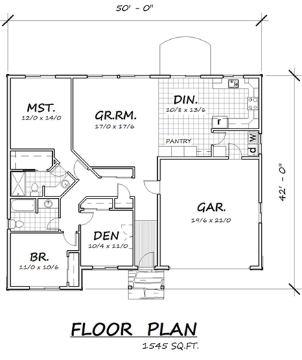 House Plan 74309 First Level Plan