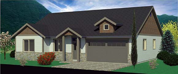 House Plan 74309 Elevation