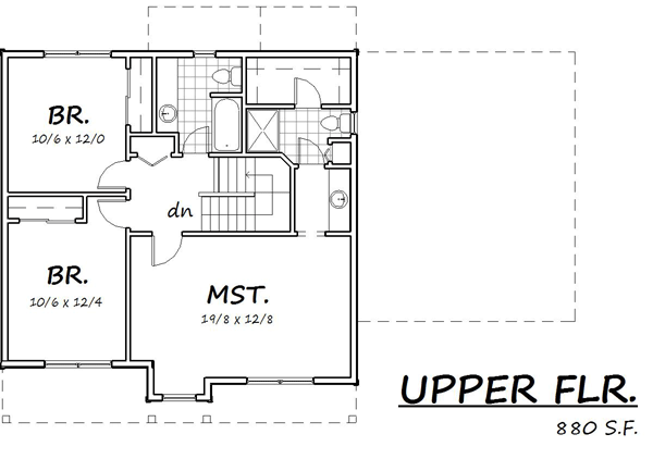 Colonial Country Farmhouse Traditional Level Two of Plan 74312