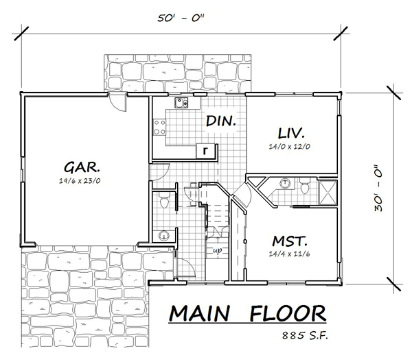 Cape Cod Country Traditional Level One of Plan 74314