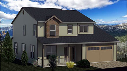 House Plan 74316 Elevation