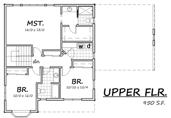 Colonial Country Farmhouse Traditional Level Two of Plan 74320