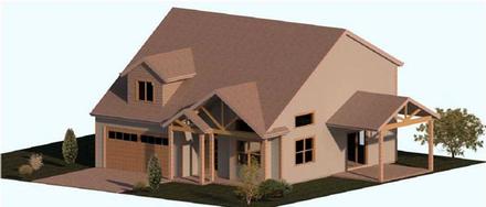 Cape Cod Coastal Country Craftsman Farmhouse Traditional Elevation of Plan 74324
