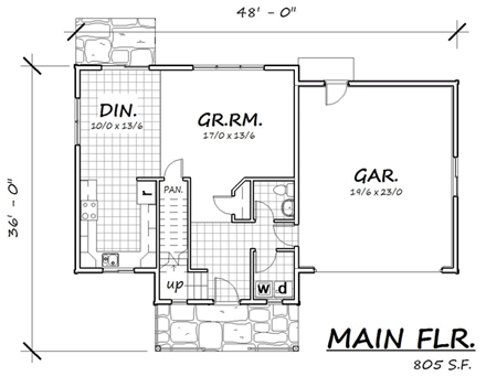 House Plan 74328 First Level Plan