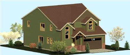 Country Craftsman Farmhouse Elevation of Plan 74330
