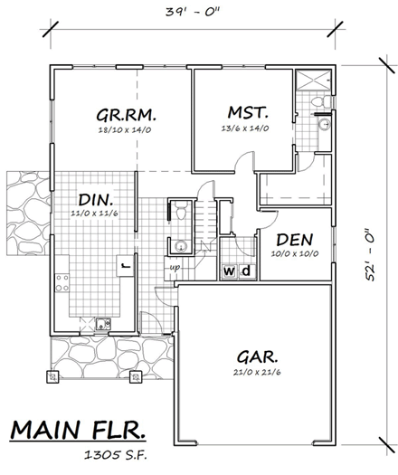 House Plan 74331 First Level Plan