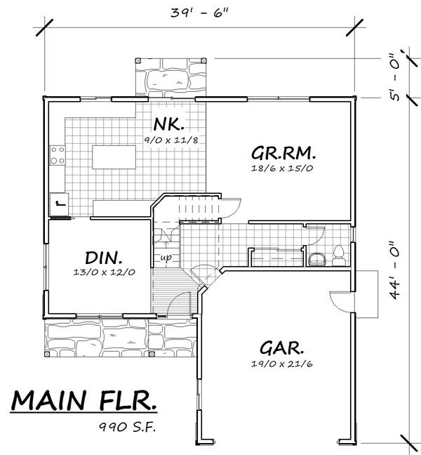 Country Farmhouse Traditional Level One of Plan 74332