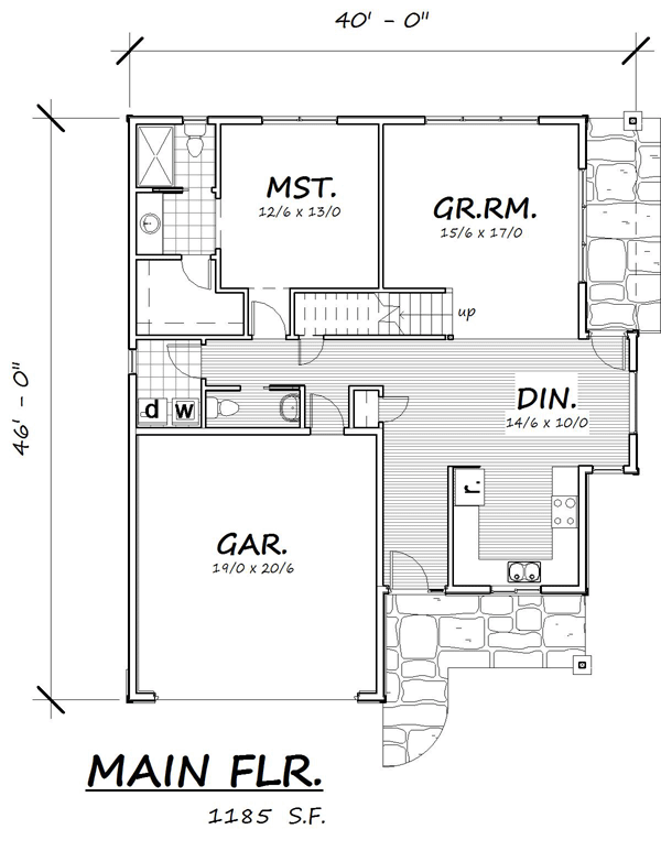 Cape Cod Coastal Country Craftsman Level One of Plan 74333