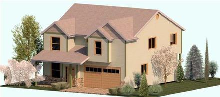 Country Farmhouse Traditional Elevation of Plan 74335