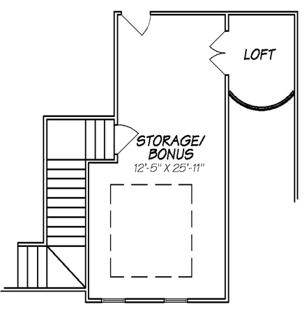 House Plan 74629 Second Level Plan