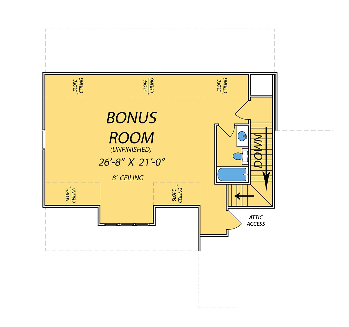 Craftsman Farmhouse Traditional Level Two of Plan 74636