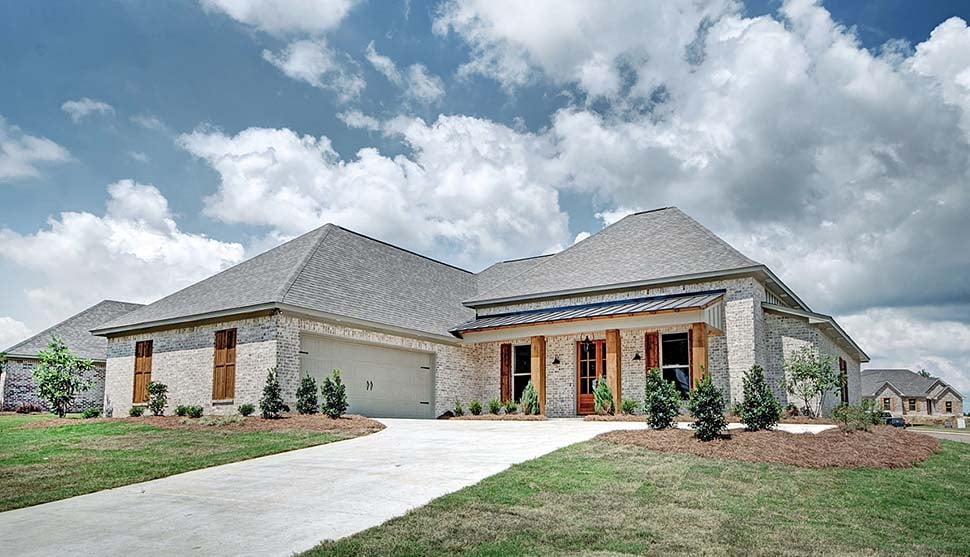 European, French Country Plan with 2248 Sq. Ft., 4 Bedrooms, 3 Bathrooms, 2 Car Garage Elevation