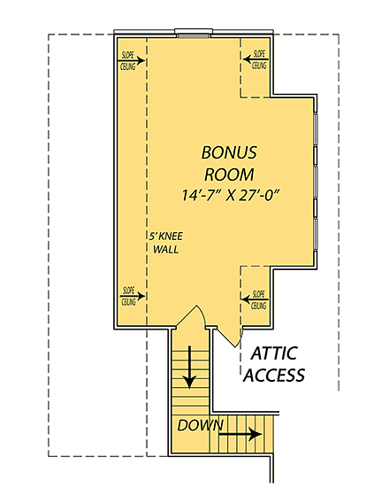 House Plan 74660 Second Level Plan