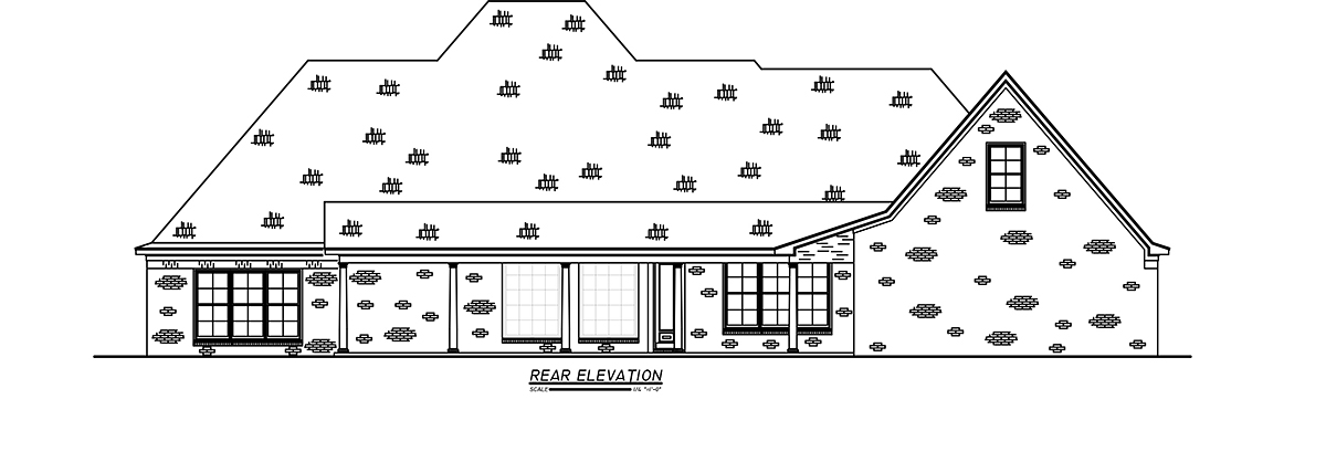 House Plan 74663 Rear Elevation