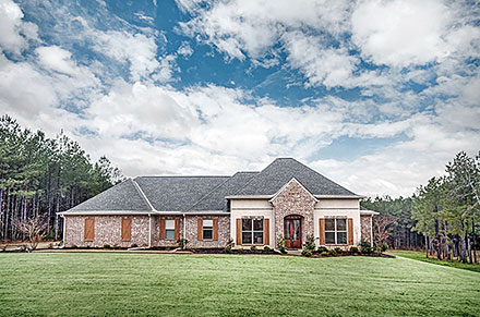 French Country Traditional Elevation of Plan 74673