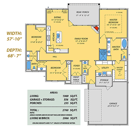 House Plan 74674 First Level Plan