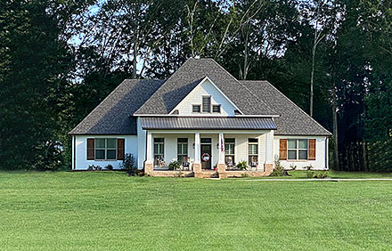 Acadian French Country Traditional Elevation of Plan 74679