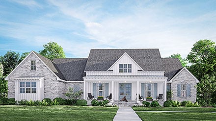 Country Farmhouse Traditional Elevation of Plan 74690