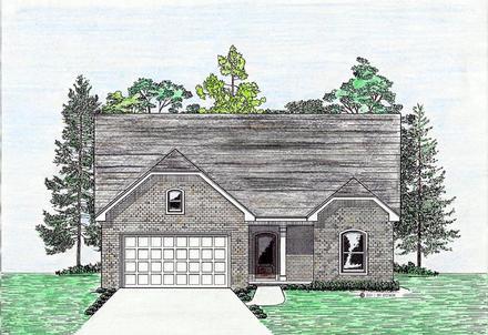 Cottage Country European Southern Elevation of Plan 74705