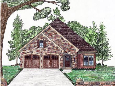 Cottage Country European Elevation of Plan 74710