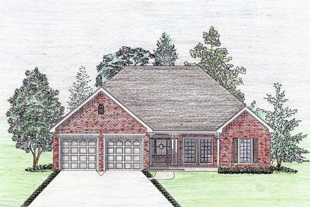 Cottage Country Southern Elevation of Plan 74718