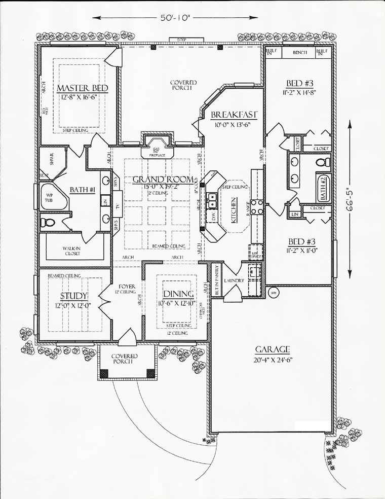 Cottage Country Craftsman Ranch Southern Level One of Plan 74723