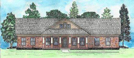 Bungalow Country Craftsman Ranch Traditional Elevation of Plan 74725