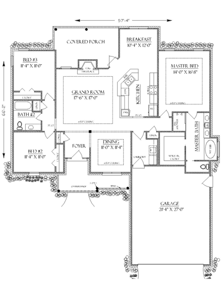 House Plan 74741 First Level Plan