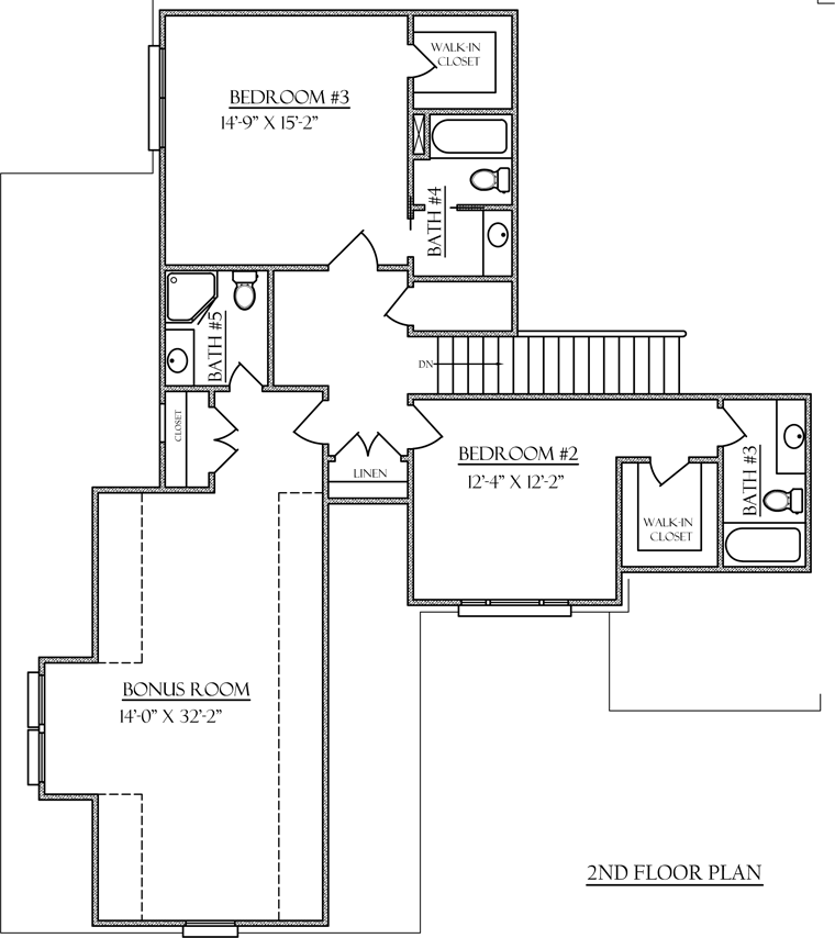 Country Craftsman European Southern Traditional Level Two of Plan 74747