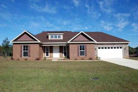 Bungalow Country Craftsman Ranch Southern Southwest Elevation of Plan 74751