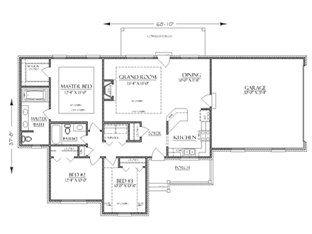 House Plan 74753 First Level Plan