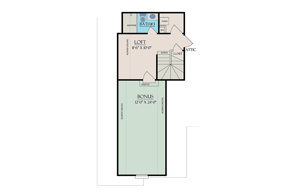 Bungalow Cottage Country Craftsman Farmhouse Southern Level Two of Plan 74774