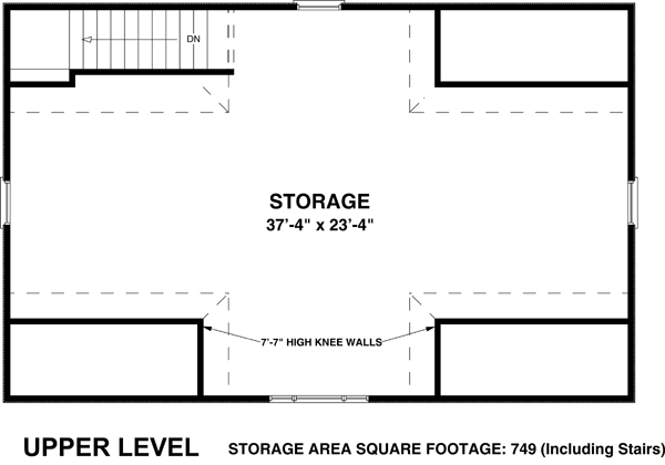 Garage Plan 74802 - 3 Car Garage Level Two