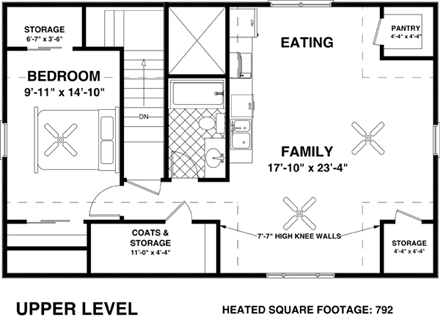 Garage Plan 74803 - 2 Car Garage Apartment Second Level Plan
