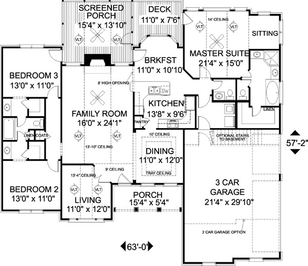 Craftsman Level One of Plan 74809