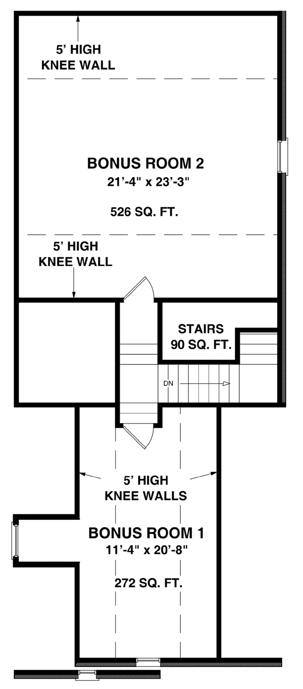 One-Story Traditional Level Two of Plan 74814