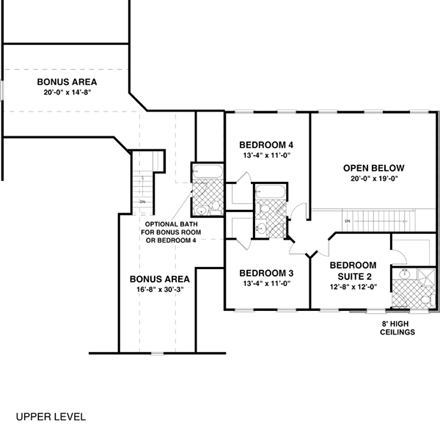 House Plan 74816 Second Level Plan
