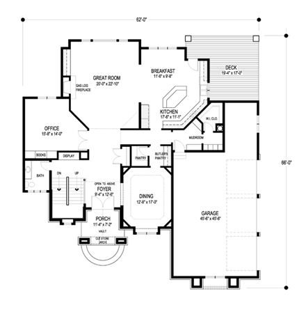 House Plan 74830 First Level Plan