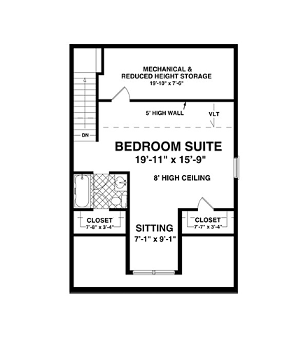 Garage Plan 74836 - 3 Car Garage Apartment Second Level Plan