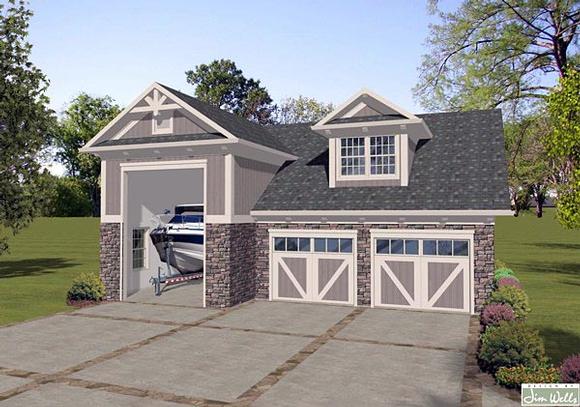 Garage Plan 74838 - 2 Car Garage Apartment Elevation