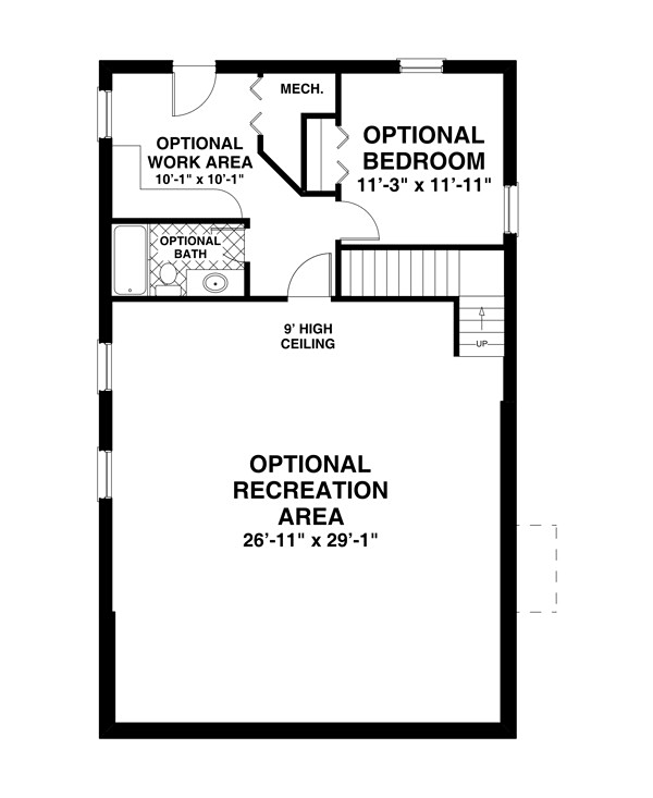 Cottage Country Lower Level of Plan 74846
