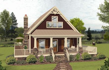 Cottage Country Southern Elevation of Plan 74847
