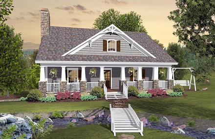 Cottage Country Craftsman Elevation of Plan 74849