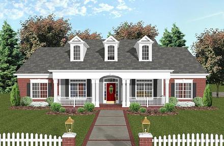 Country Traditional Elevation of Plan 74851