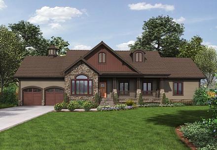 Cottage Country Traditional Elevation of Plan 74852