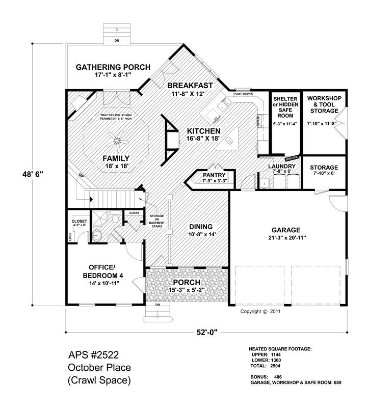 Contemporary Cottage Craftsman European Southern Level One of Plan 74855