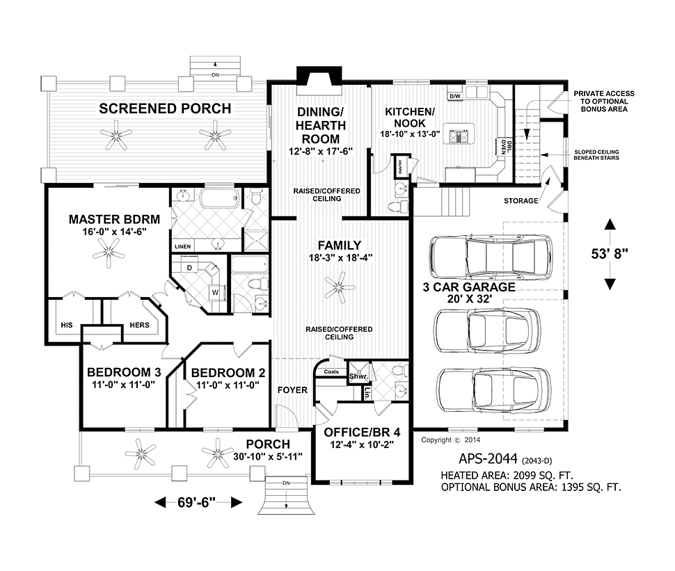 Cottage Country Craftsman Traditional Level One of Plan 74861